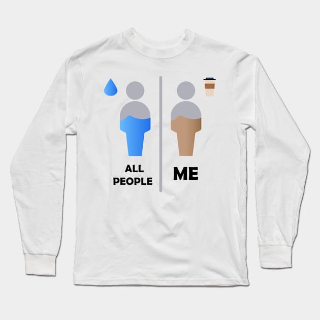 All people and Coffeeholic me Long Sleeve T-Shirt by Farhad